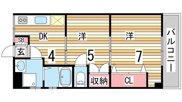 湊川駅 徒歩9分 2階の物件間取画像